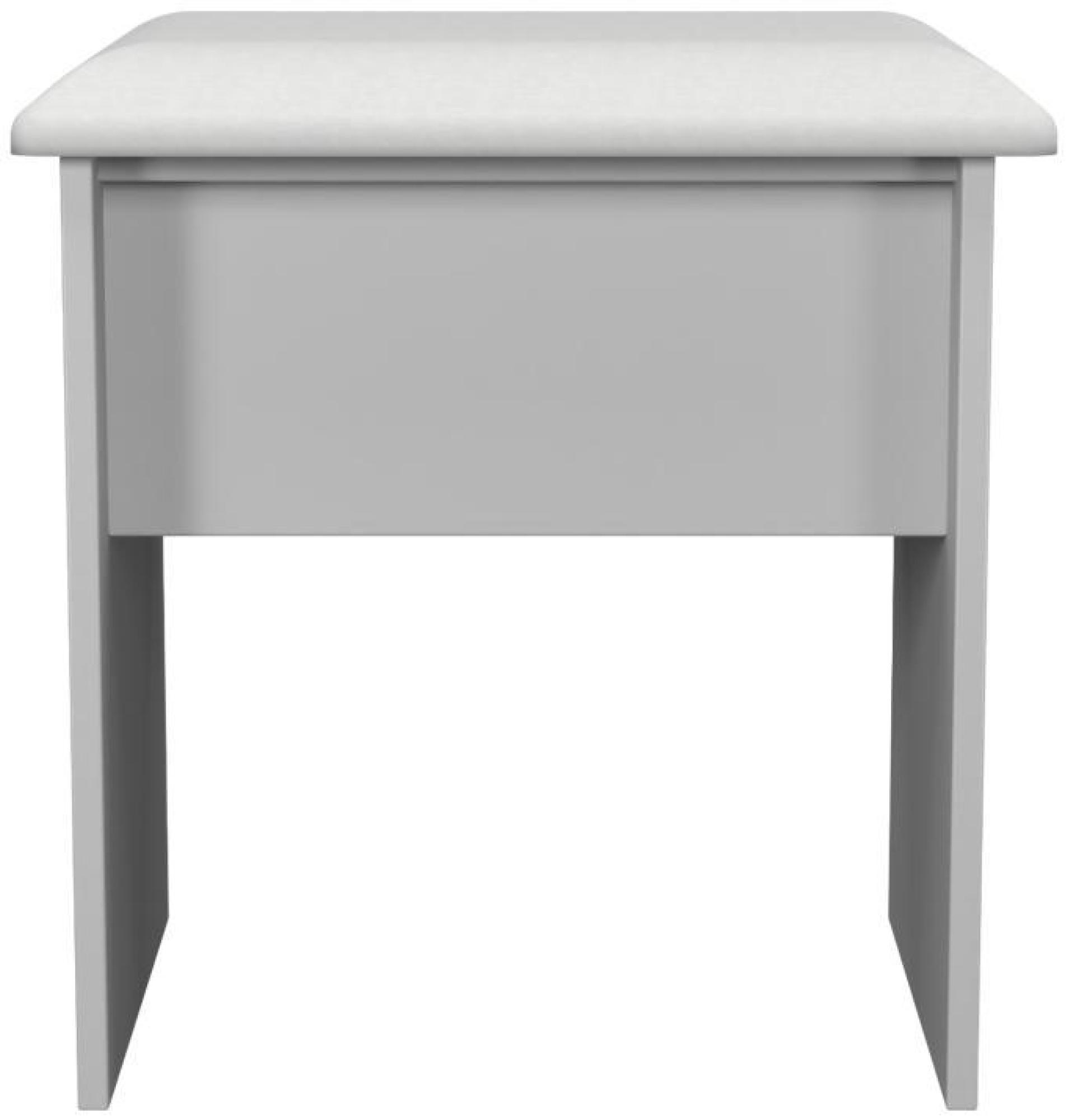 Sussex Padded Dressing Stool - Grey