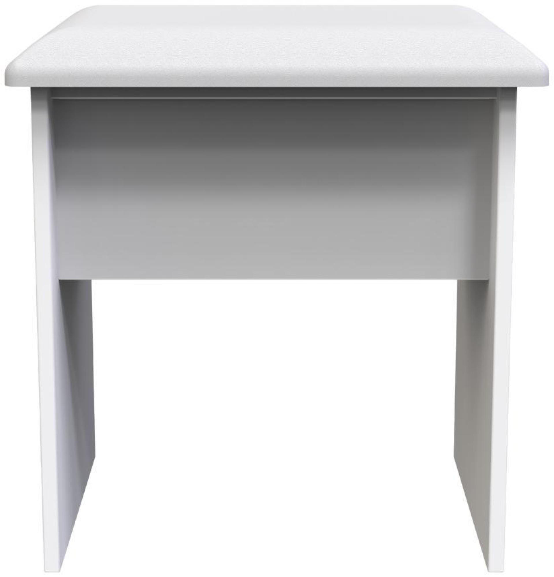 Sussex Padded Dressing Stool - White