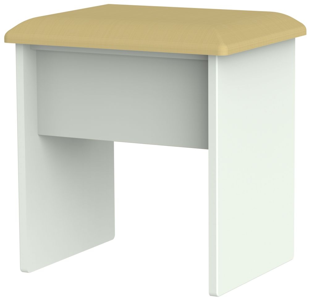 Victoria Padded Dressing Stool - Grey