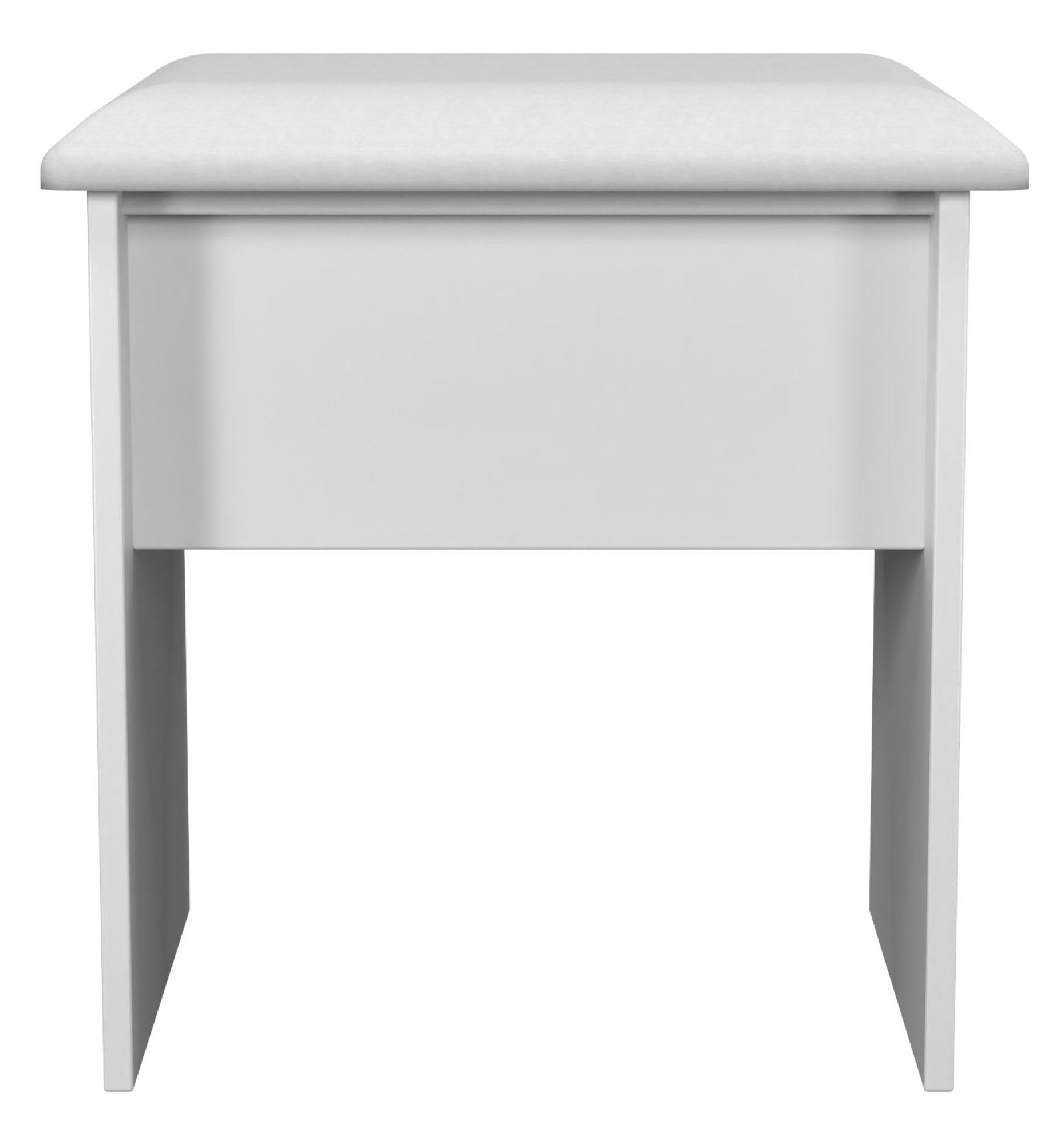 Worcester Dressing Stool - Padded - White