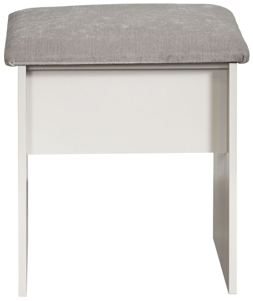 York Dressing Stool - Padded - White