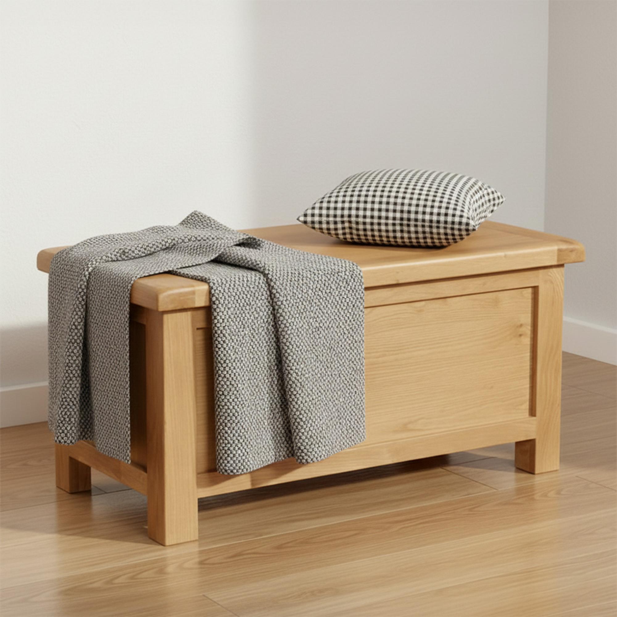 Salisbury Premium Blanket Box - Oak
