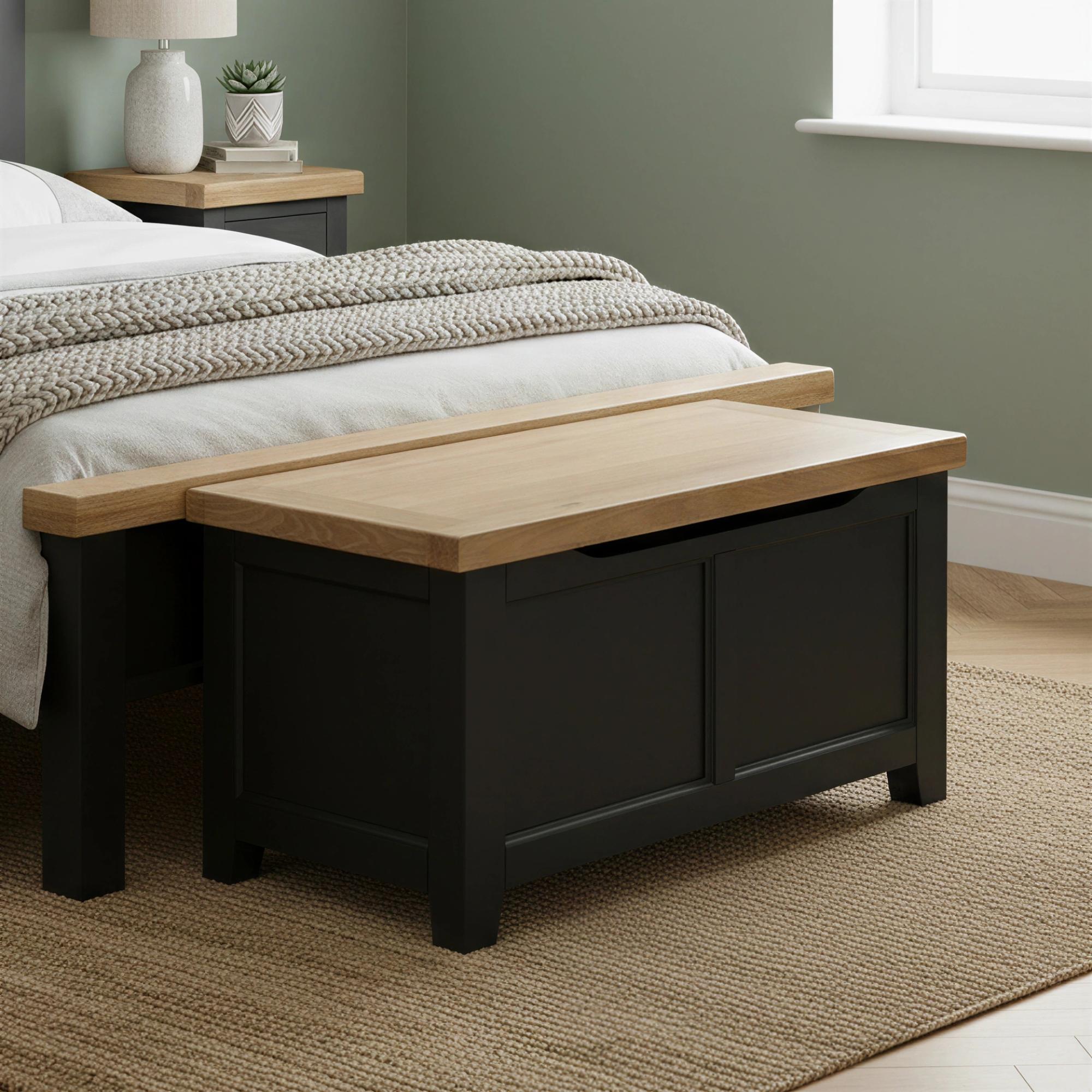 Wilmont Blanket Box - Black Painted