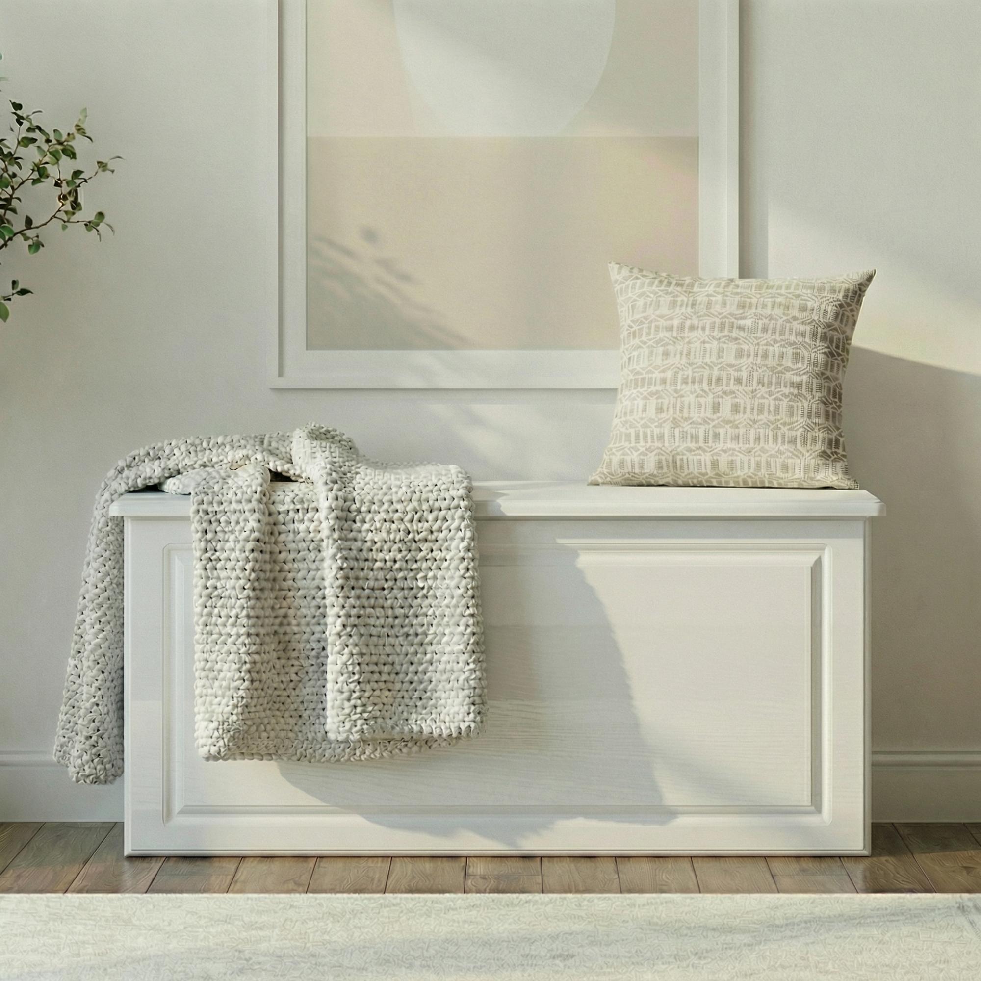 Pembroke Blanket Box - White