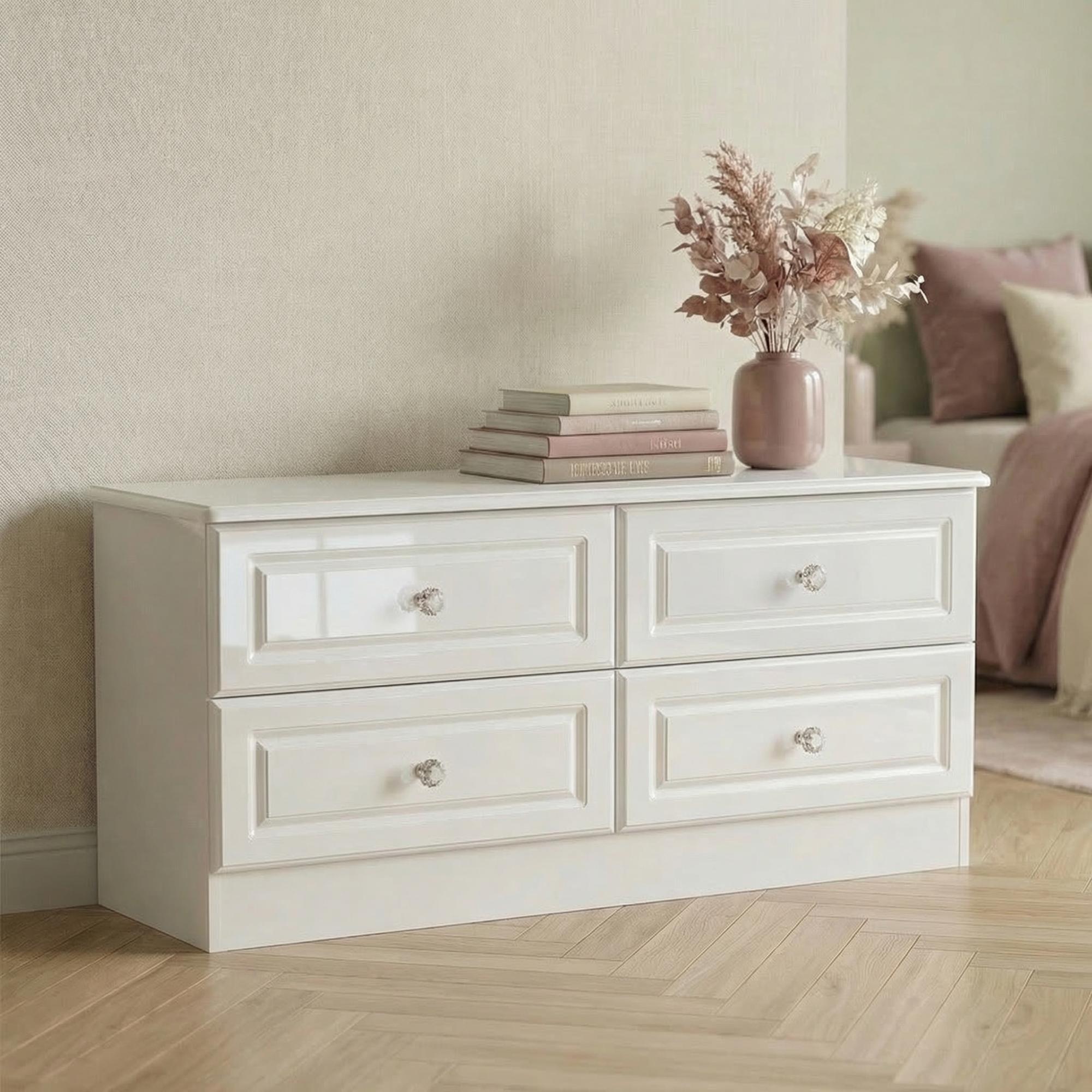 Balmoral Bed Box - White Gloss