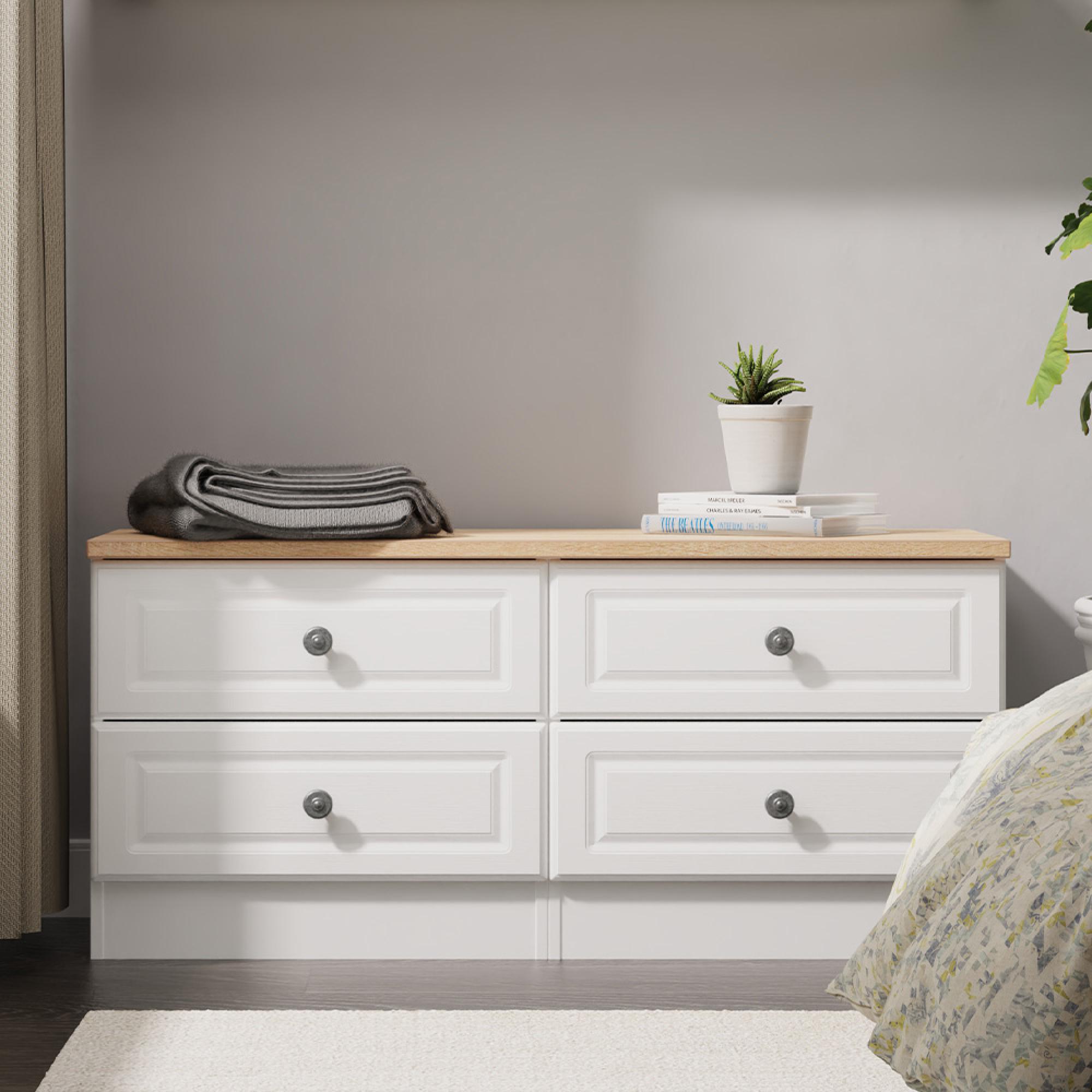 Norfolk Bed Box - White and Oak