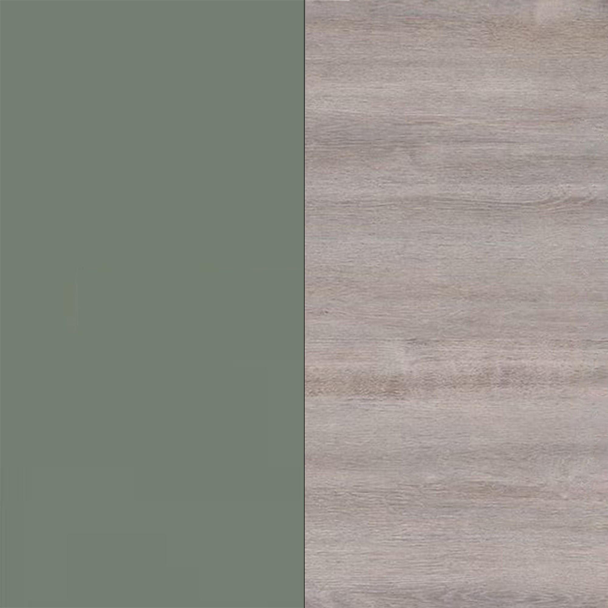 Reed Green Front and Grey Oak Base