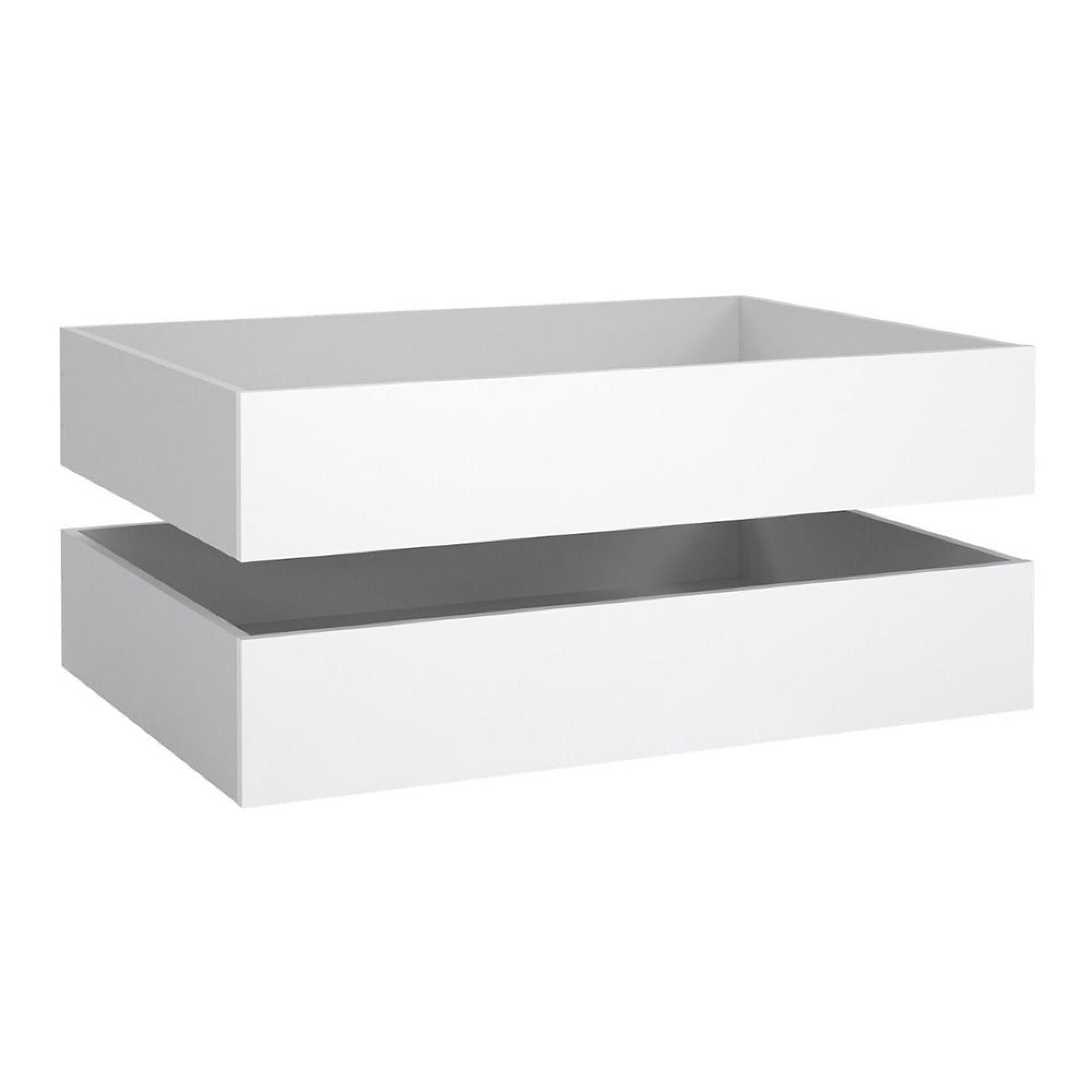 Clearance - Set of 2 Naia White Gloss Underbed Drawer - A96