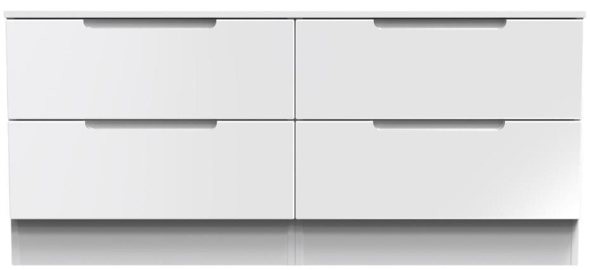 Milan Bed Box - White Gloss