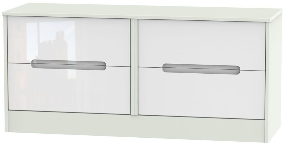 Monaco Bed Box - White Gloss and Cashmere