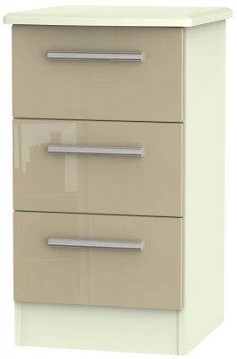 Mushroom High Gloss Front and Cream Matt Base Unit