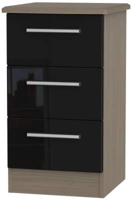 Black High Gloss Front and Toronto Walnut Base Unit