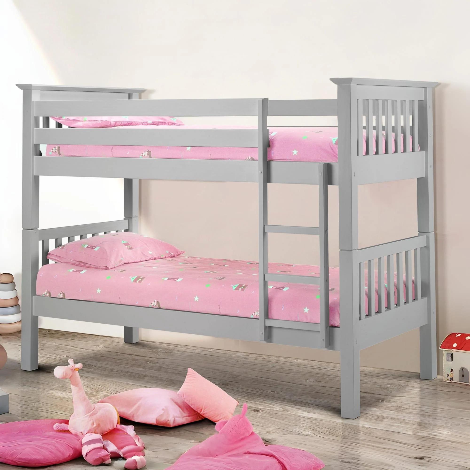 Barcelona Slatted Bunk Bed - Grey