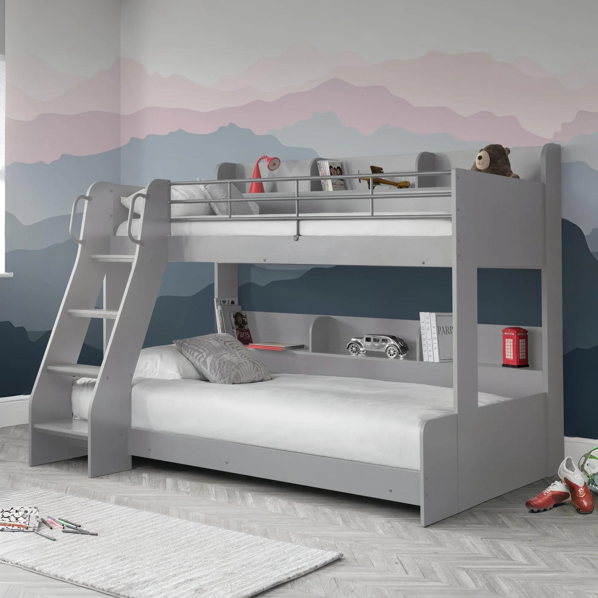 Domino Triple Sleeper Bed - Grey