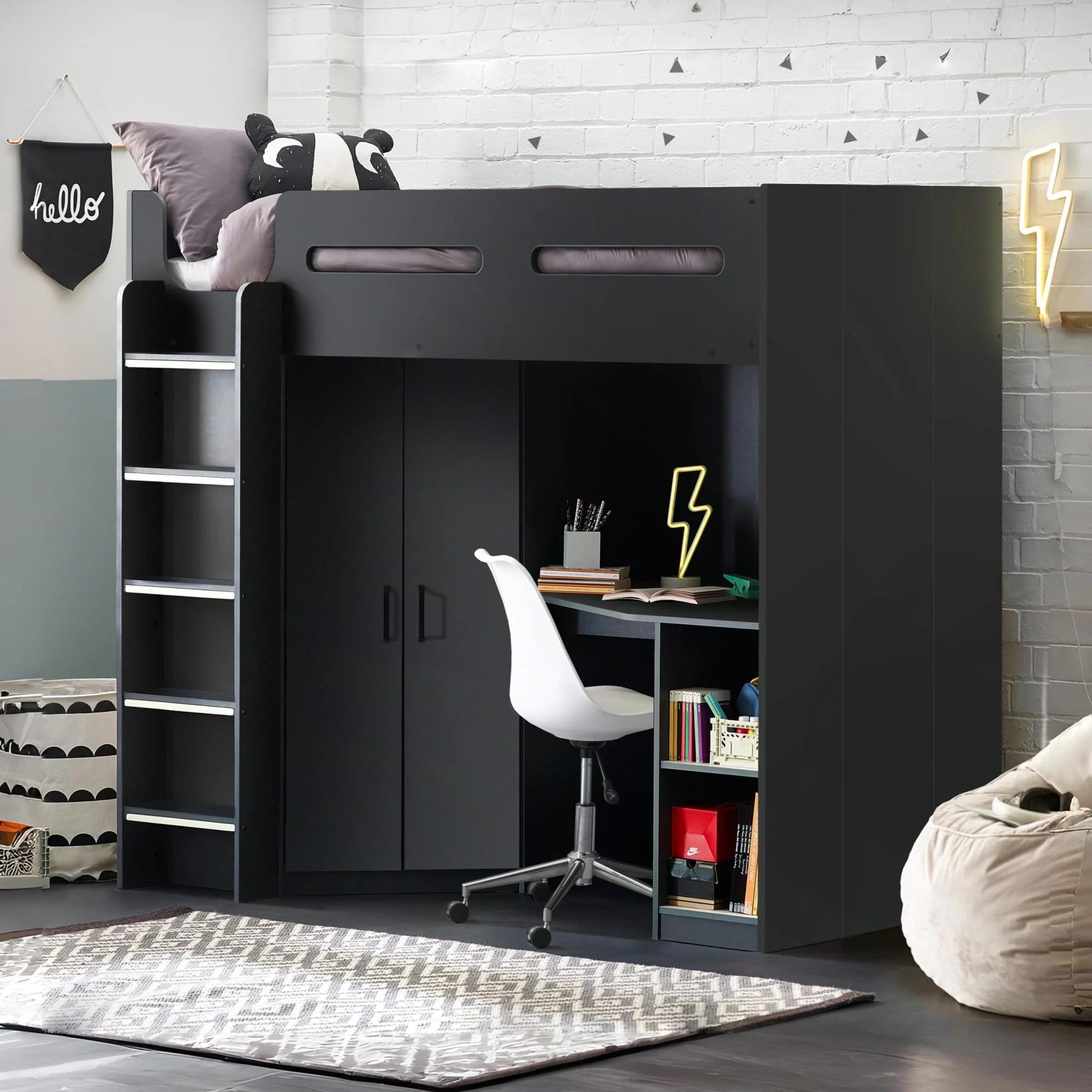 Hercules Highsleeper Bed - Black