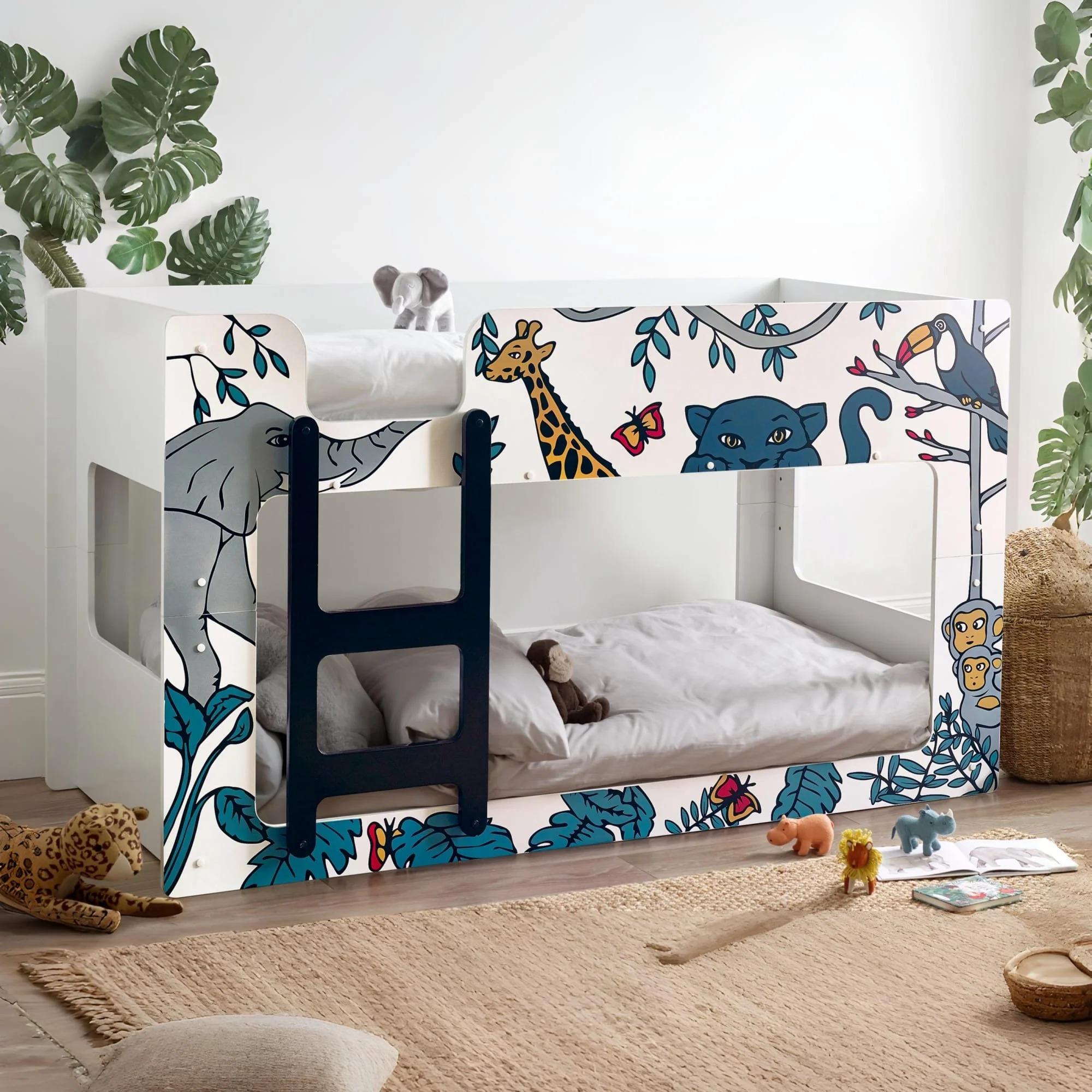 Safari Novelty Bunk Bed - White