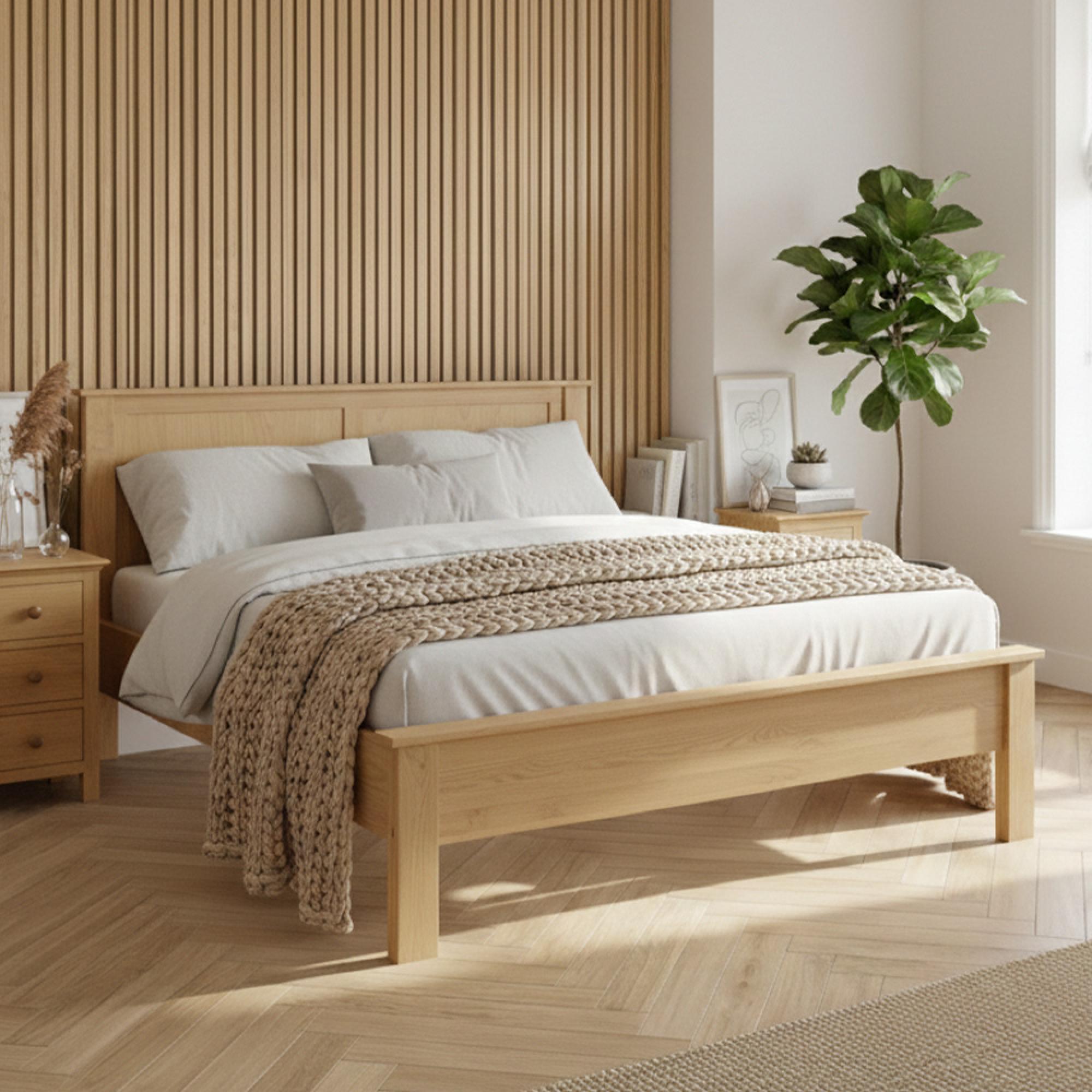 Arlington Bed - Oak - Sizes Available