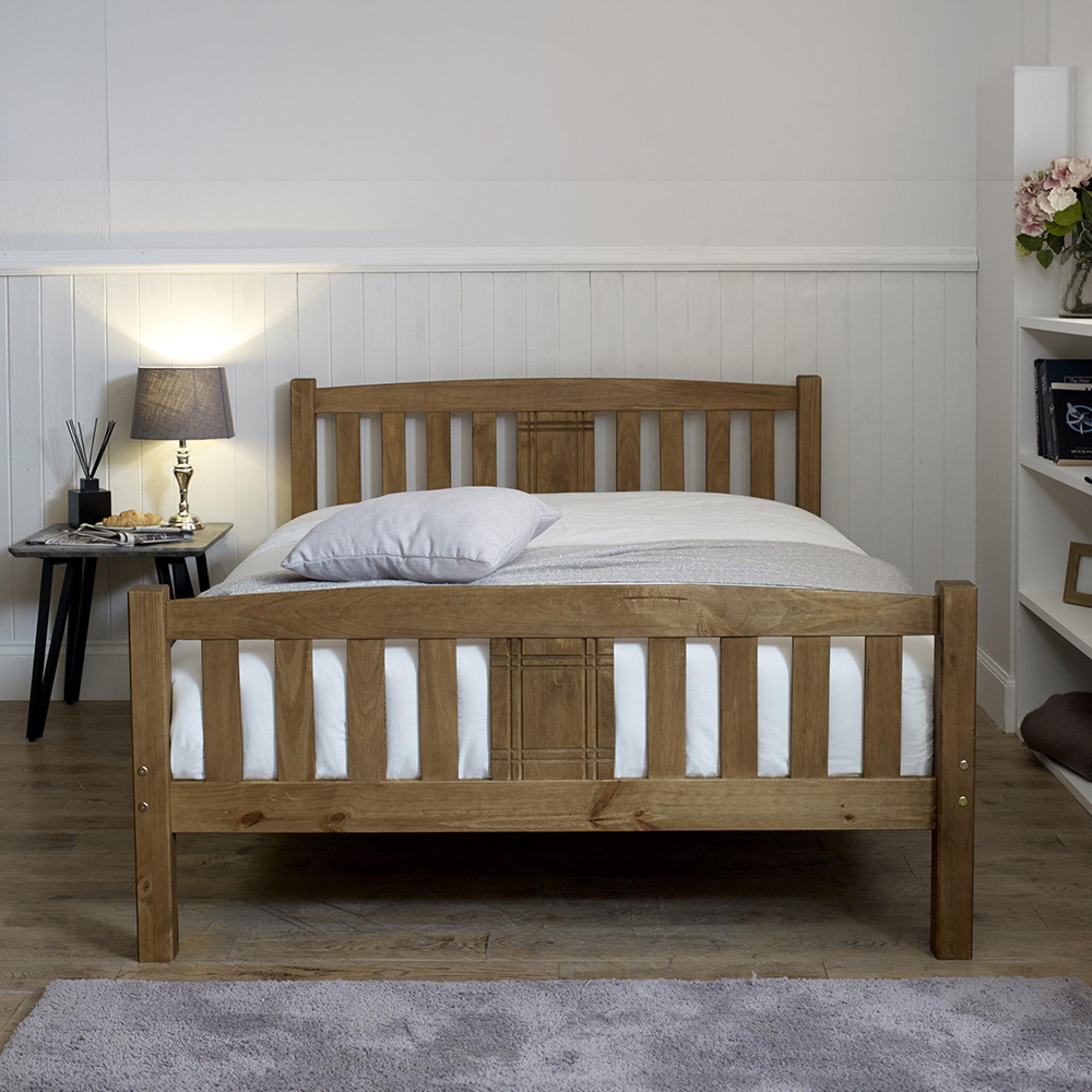 Saint Wooden Bed - Sizes Available