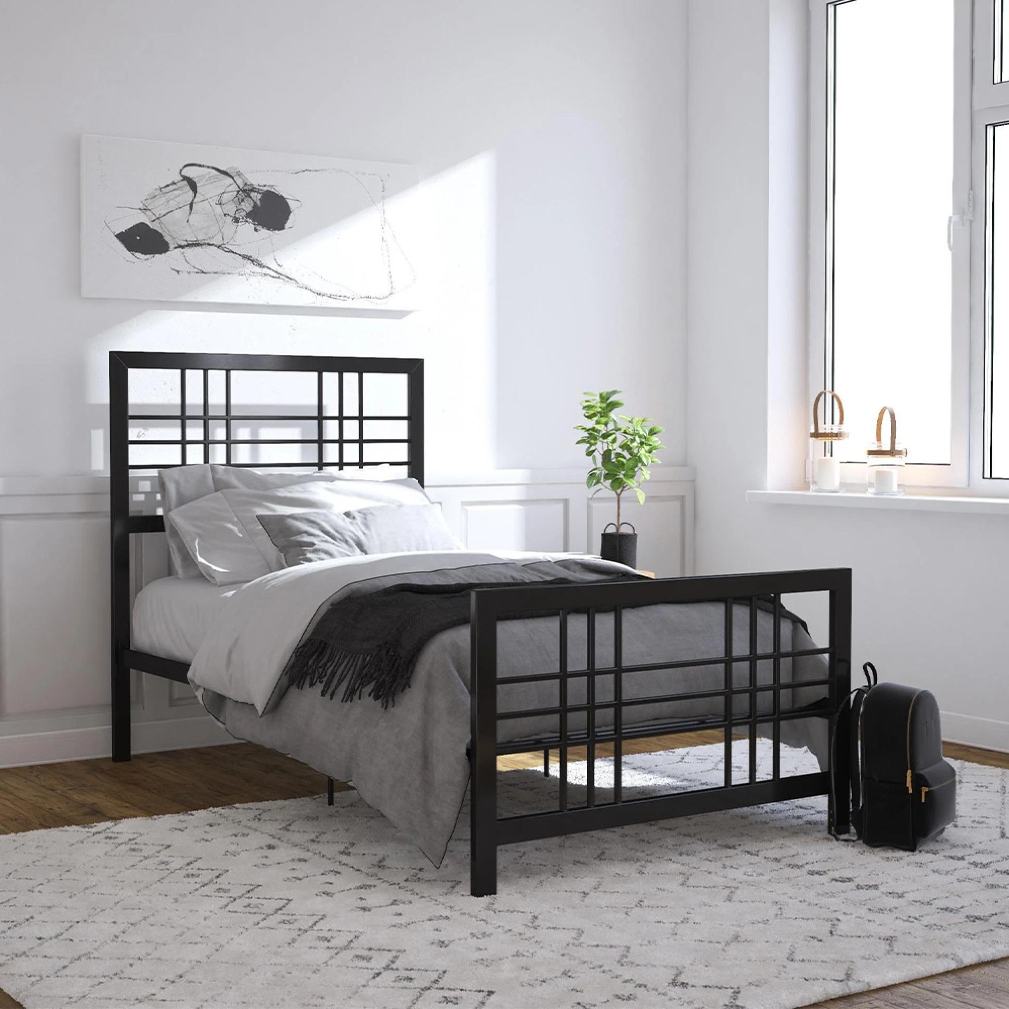 Burbank Metal Bed - Black - Sizes Available - 4150019UK