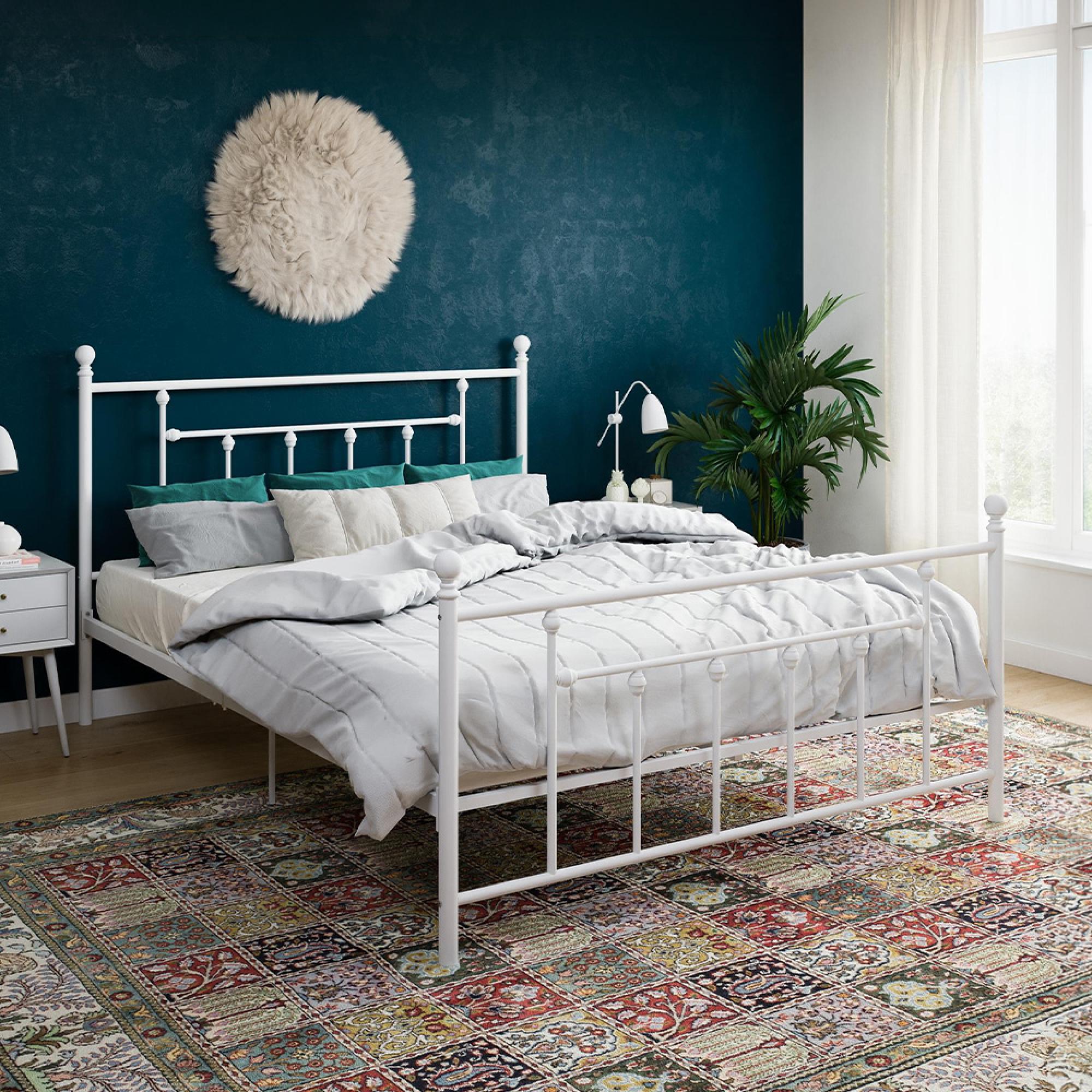 Manila Metal Bed - White - Sizes Available - 3236198UK