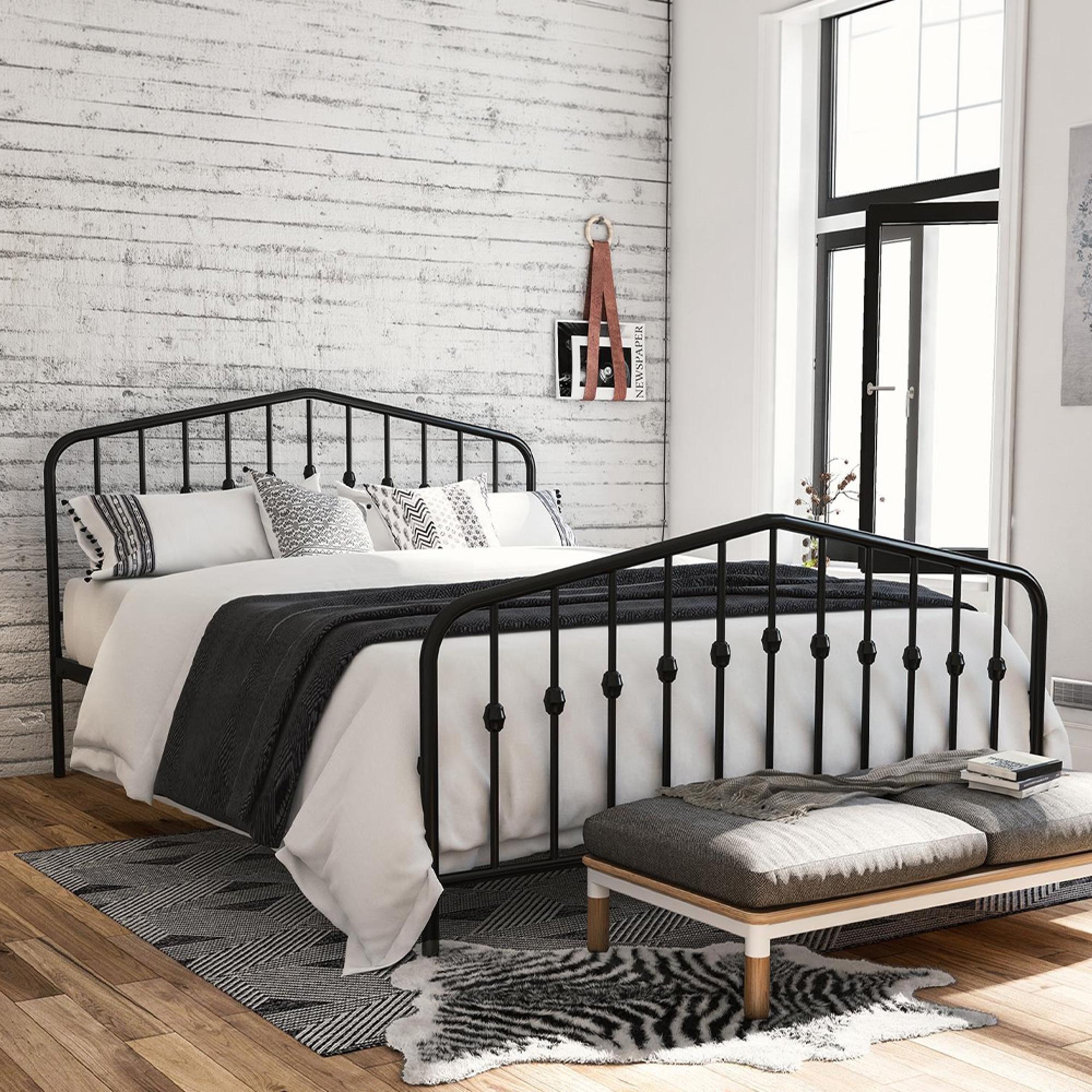 Novogratz Bushwick Metal Bed - Black - Sizes Available - 4044029NUK
