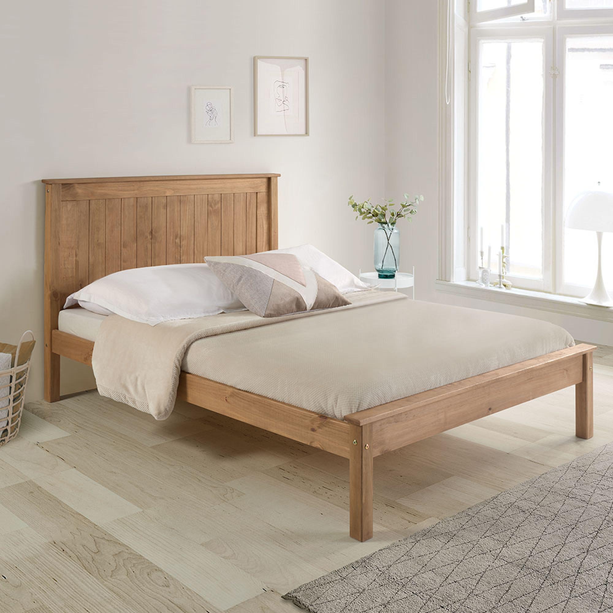 Travis Bed - Wooden - Low Footend - Sizes Available