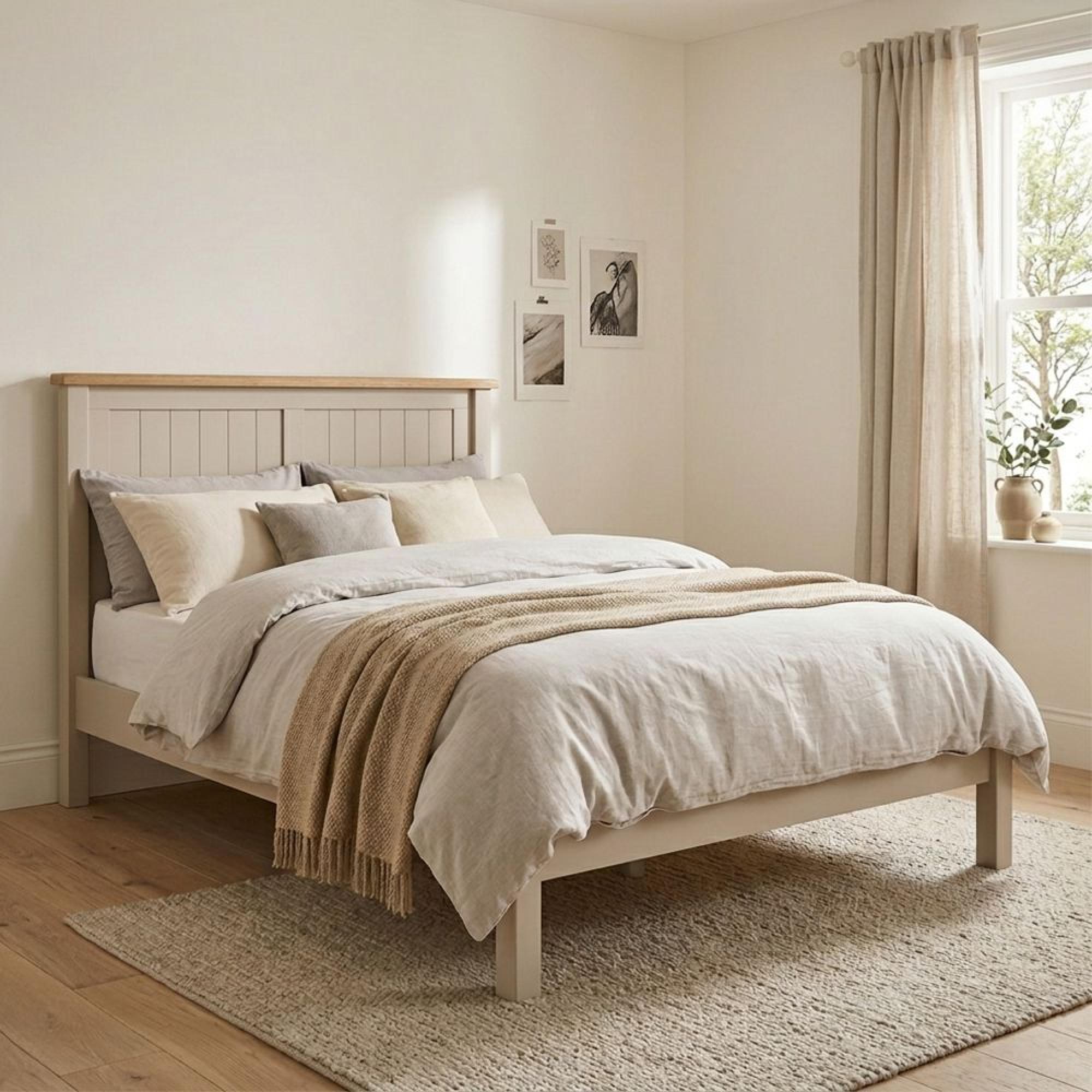 Windermere Painted Bed - Oyster Grey - Sizes Available