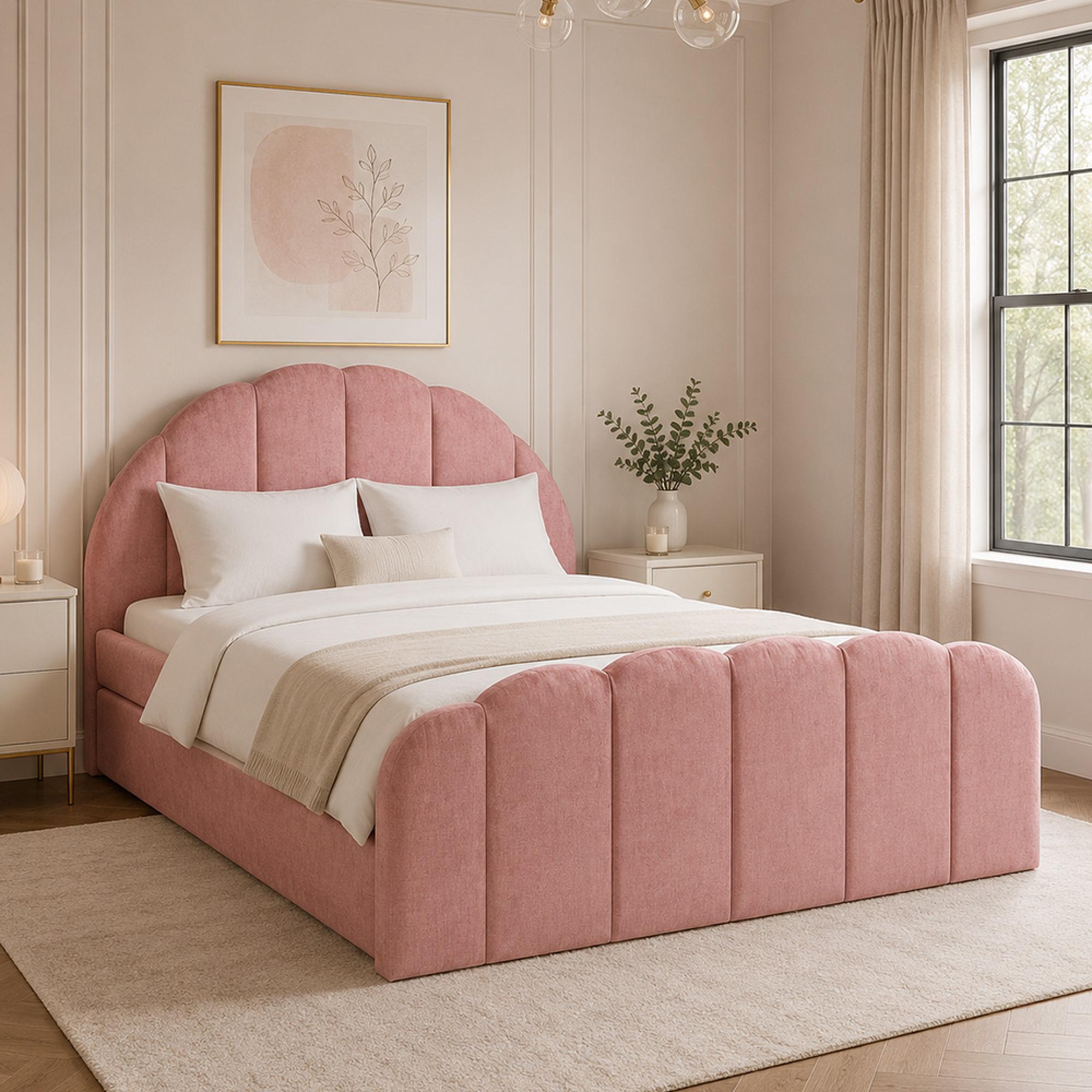 Pixie Pull Out Bed - 4ft Small Double - Rosewood - Fabric