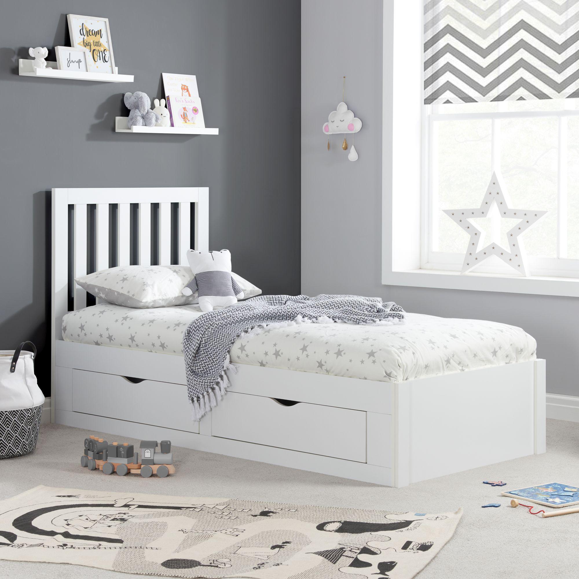 Appleby Kids Slatted Bed - White