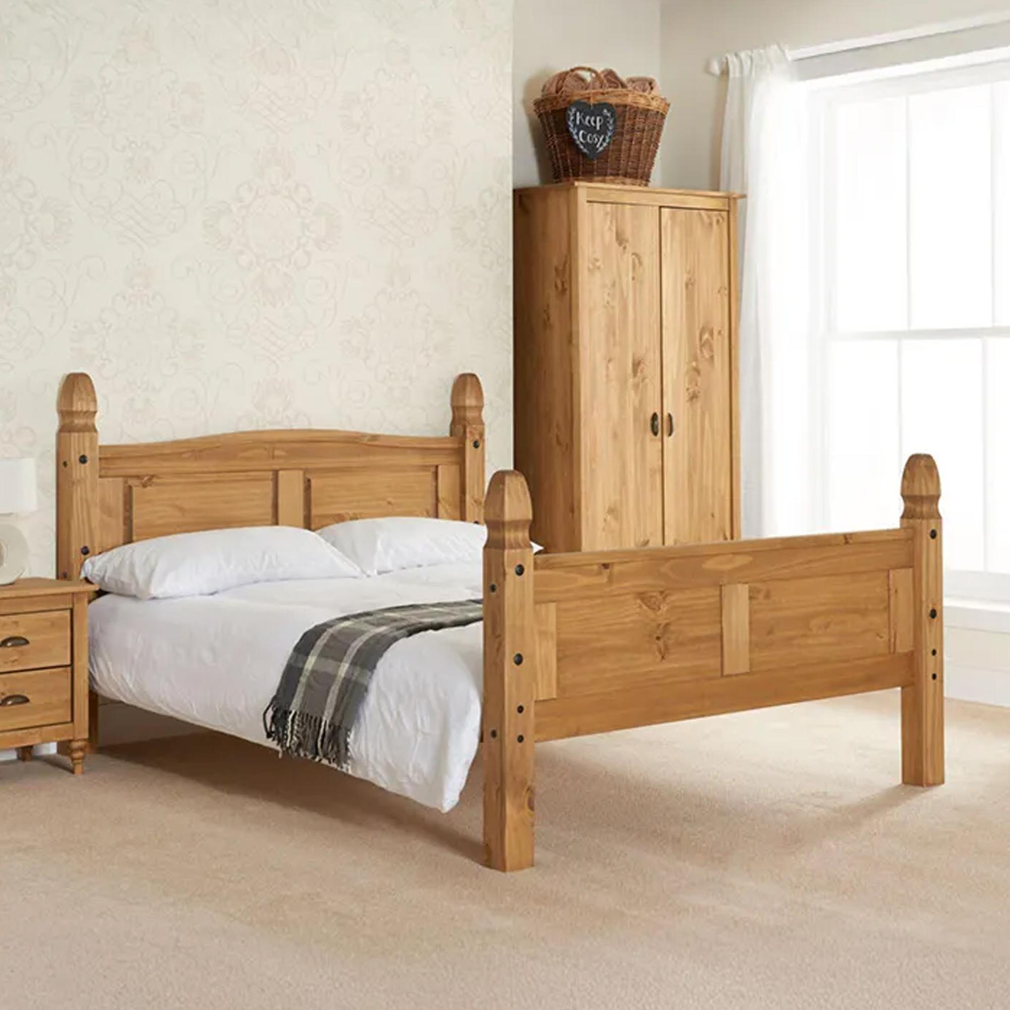 Corona High Foot End Bed - Pine - Sizes Available
