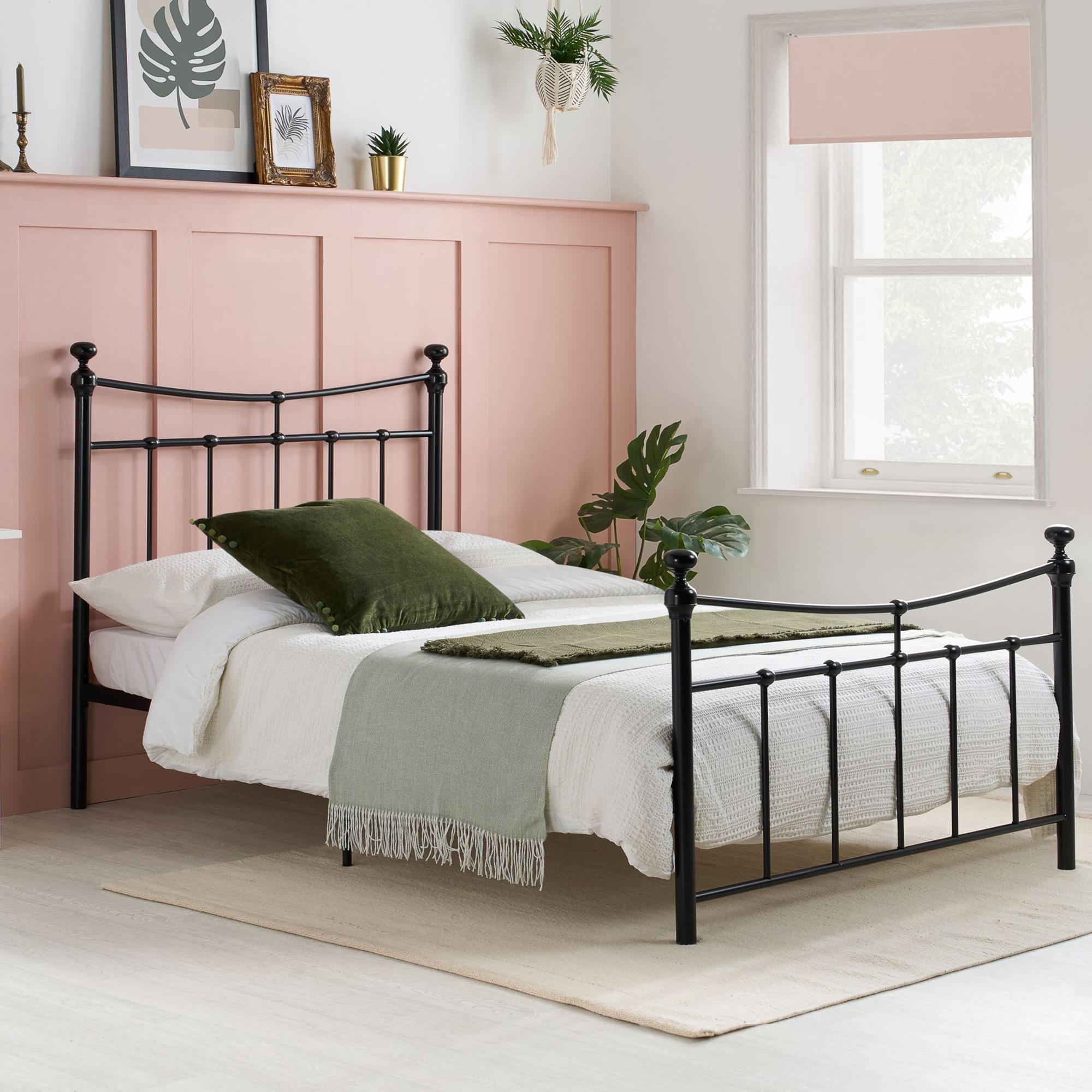 Emily Bed Frame - Black Metal - Sizes Available