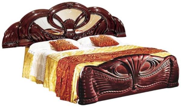 Giada Bed - 6ft Queen Size - Mahogany Italian