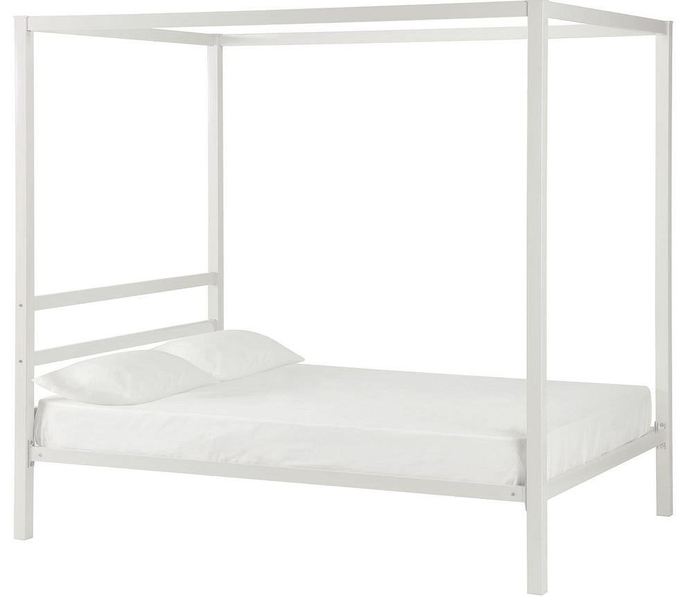 Modern Metal Bed - White - 4ft 6in Double - 4073139UK