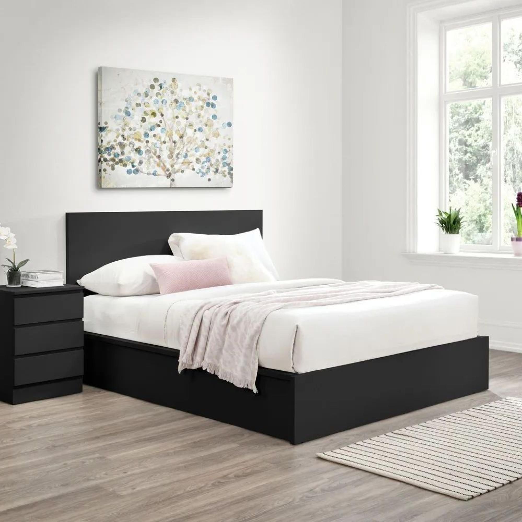 Oslo Ottoman Storage Bed - Black - Sizes Available