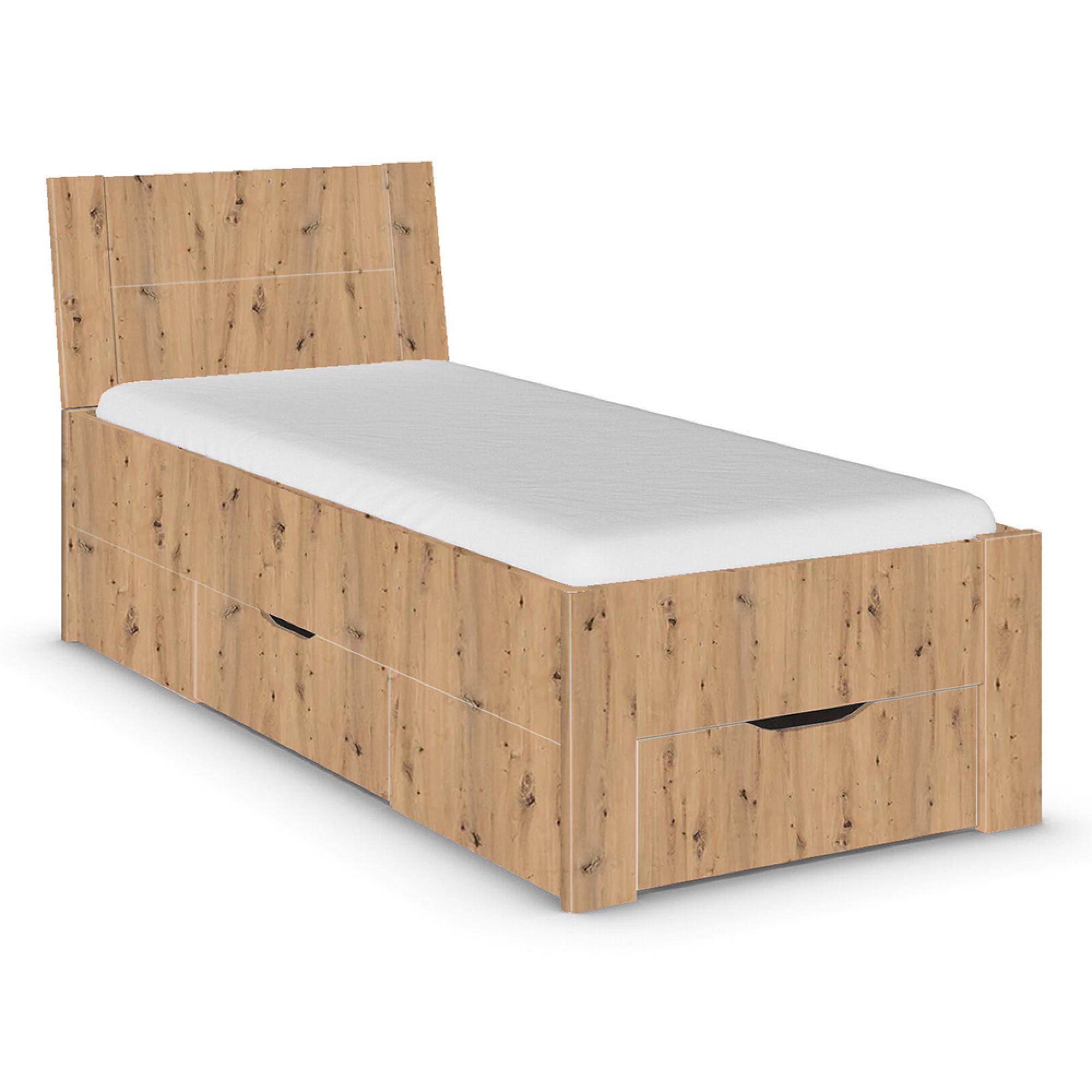 Aditio Bed - Artisan Oak - 3ft Single
