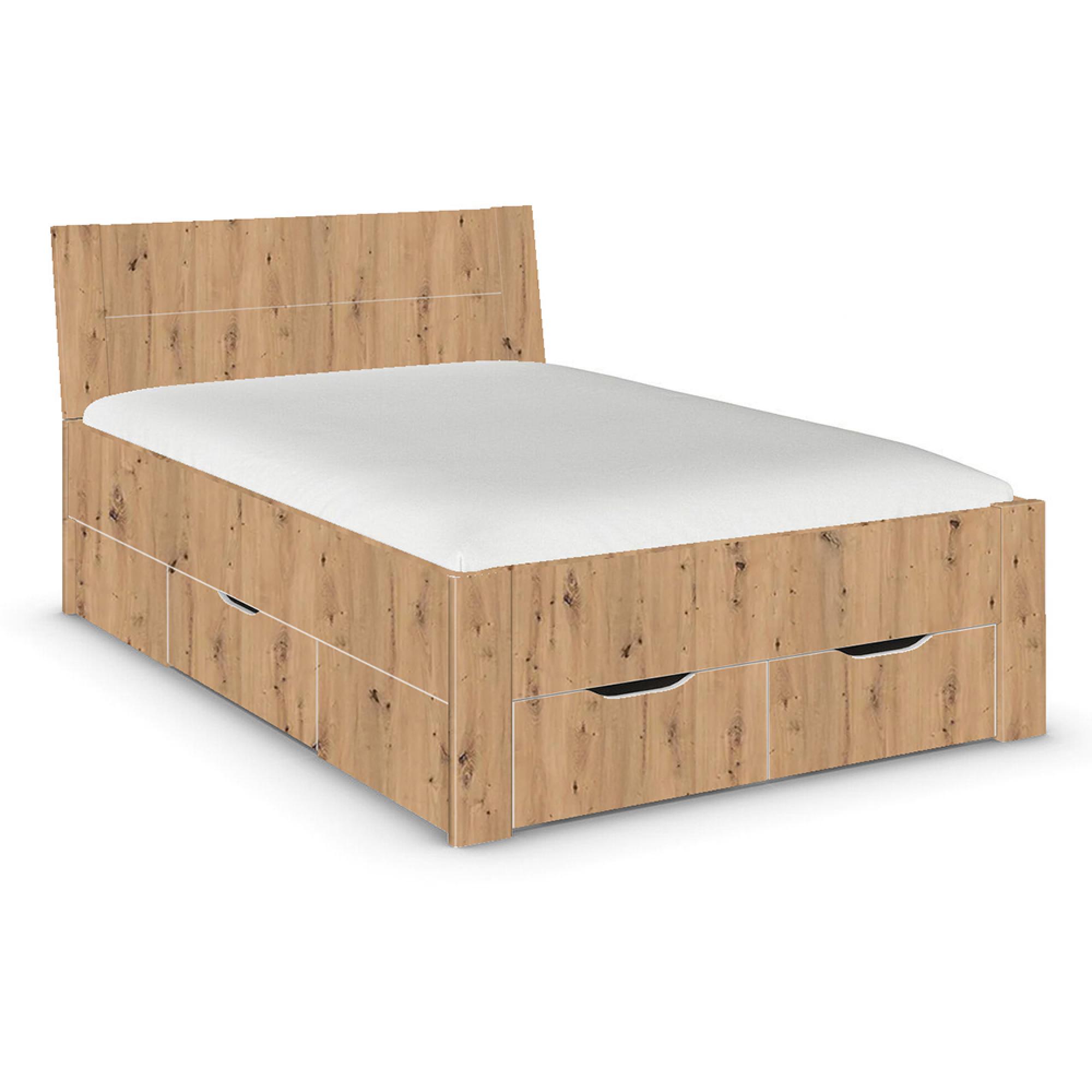 Aditio Bed - Artisan Oak - 4ft 6in Double