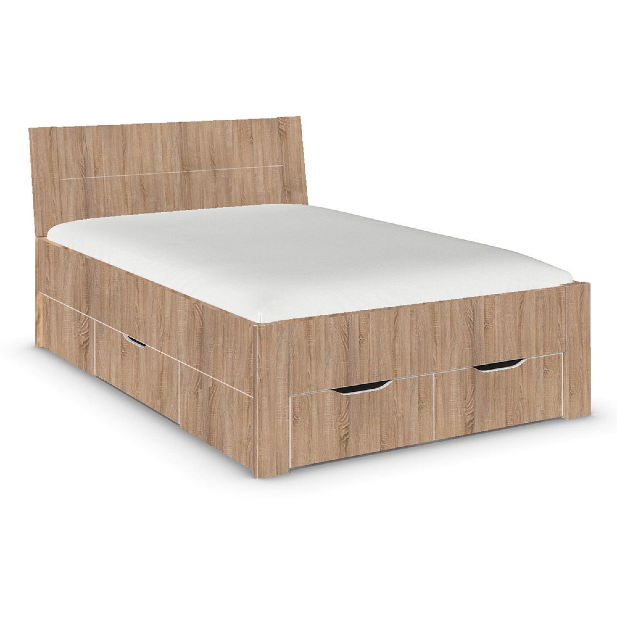 Aditio Bed - Sonoma Oak - 4ft 6in Double