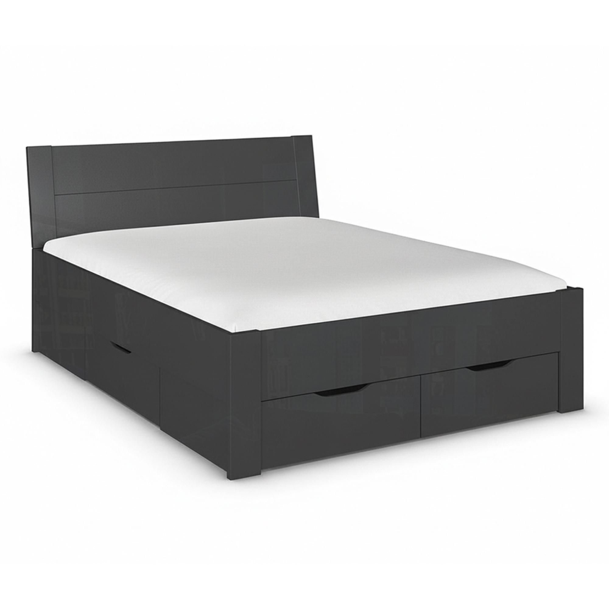 Aditio Bed - High Gloss Grey - 5ft King Size