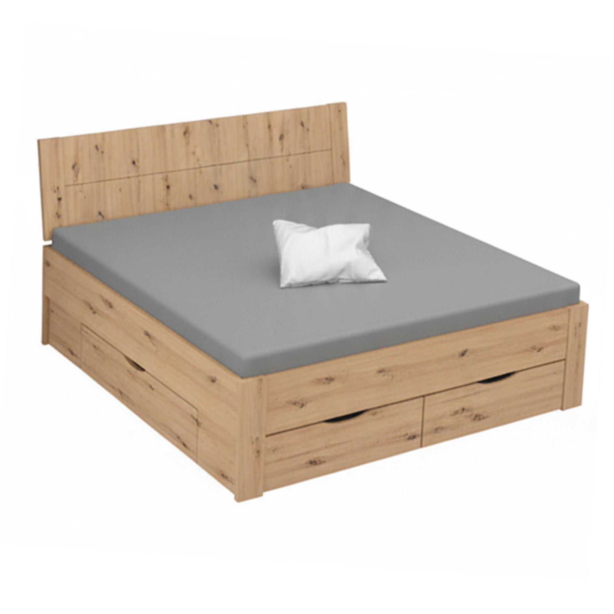 Aditio Bed - Artisan Oak - 6ft Queen Size