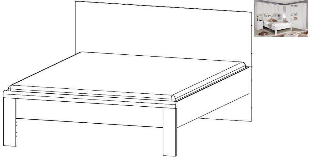 Rivera Bed - White - 4ft 6in Double