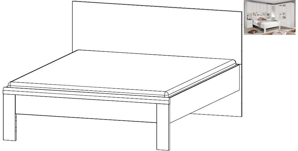 Rivera Bed - White - 5ft King Size