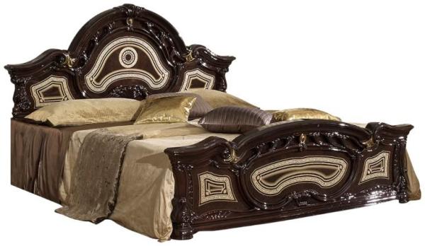 Sara Bed - 5ft King Size - Mahogany Italian