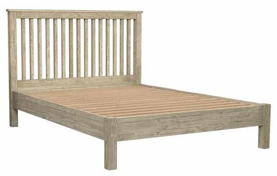 Reclaimed Pine Bed - 5ft King Size - Slatted