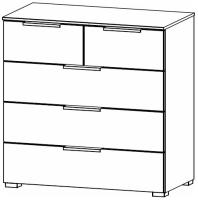 6D27 : 3+2 Drawer Chest - Decor Front