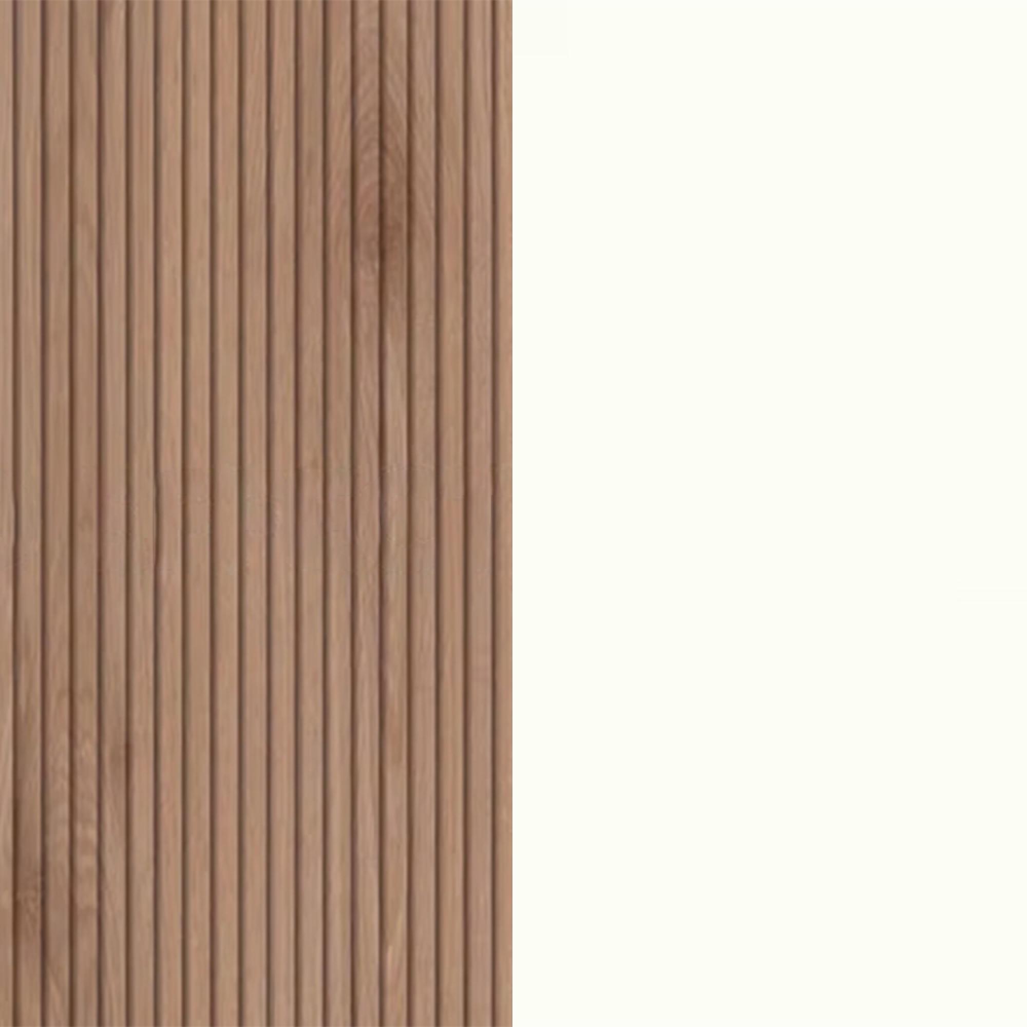 Slatted Effect Front and White Matt Base