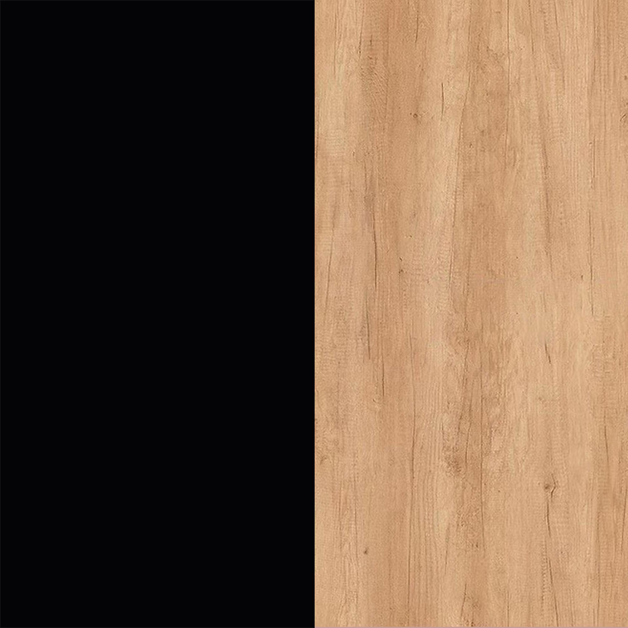 Deep Black Front and Nebraska Oak Base