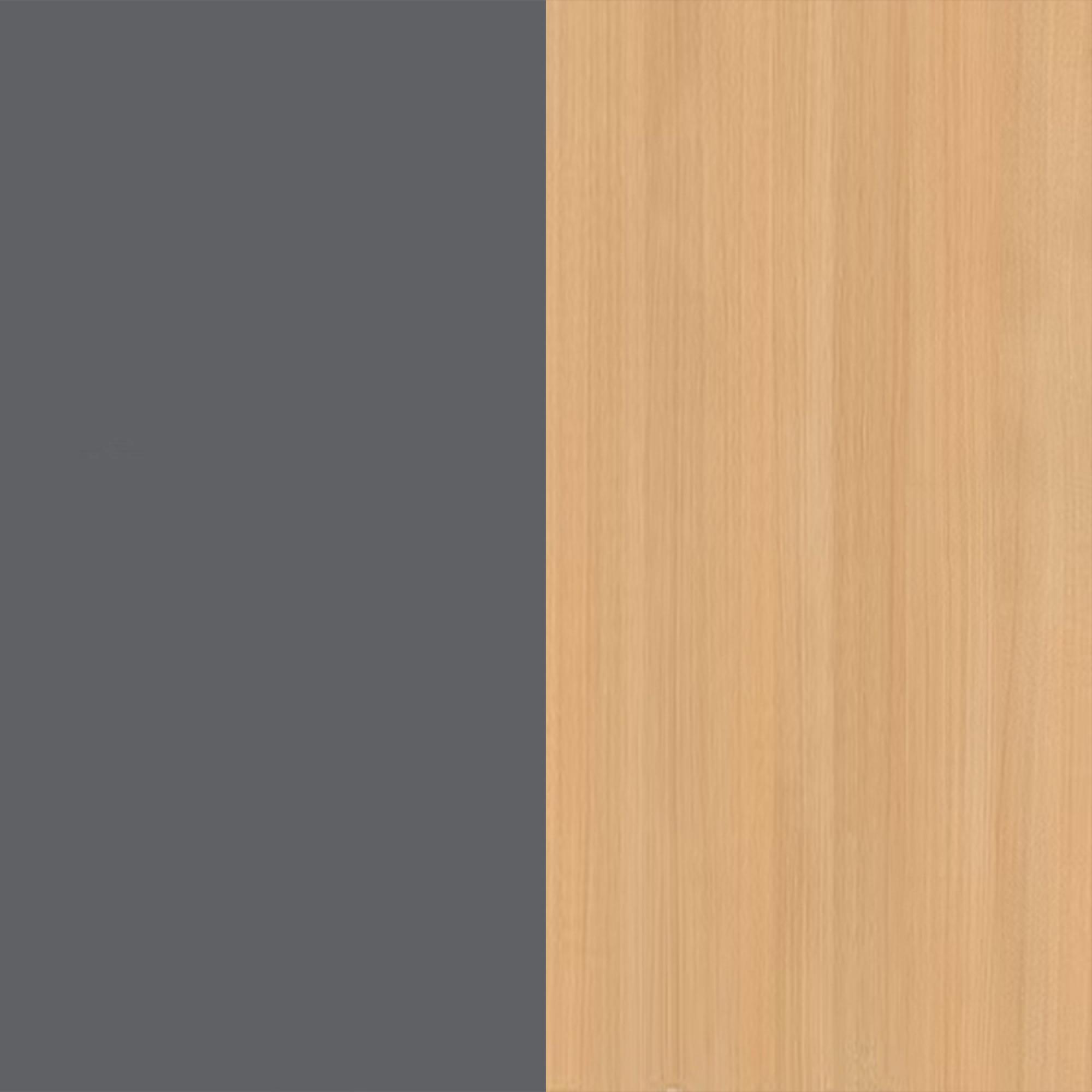 Grey Gloss Front and Light Oak Base