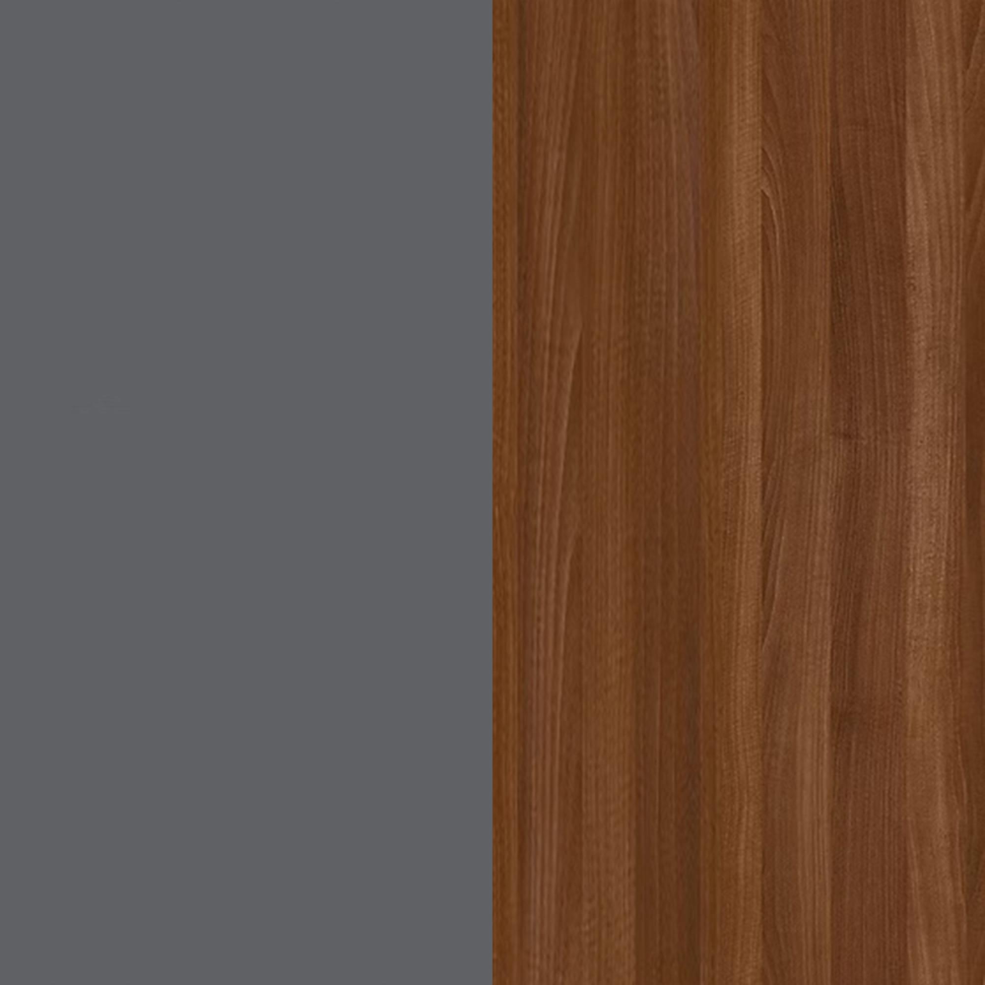 Grey Gloss Front and Noche Walnut Base