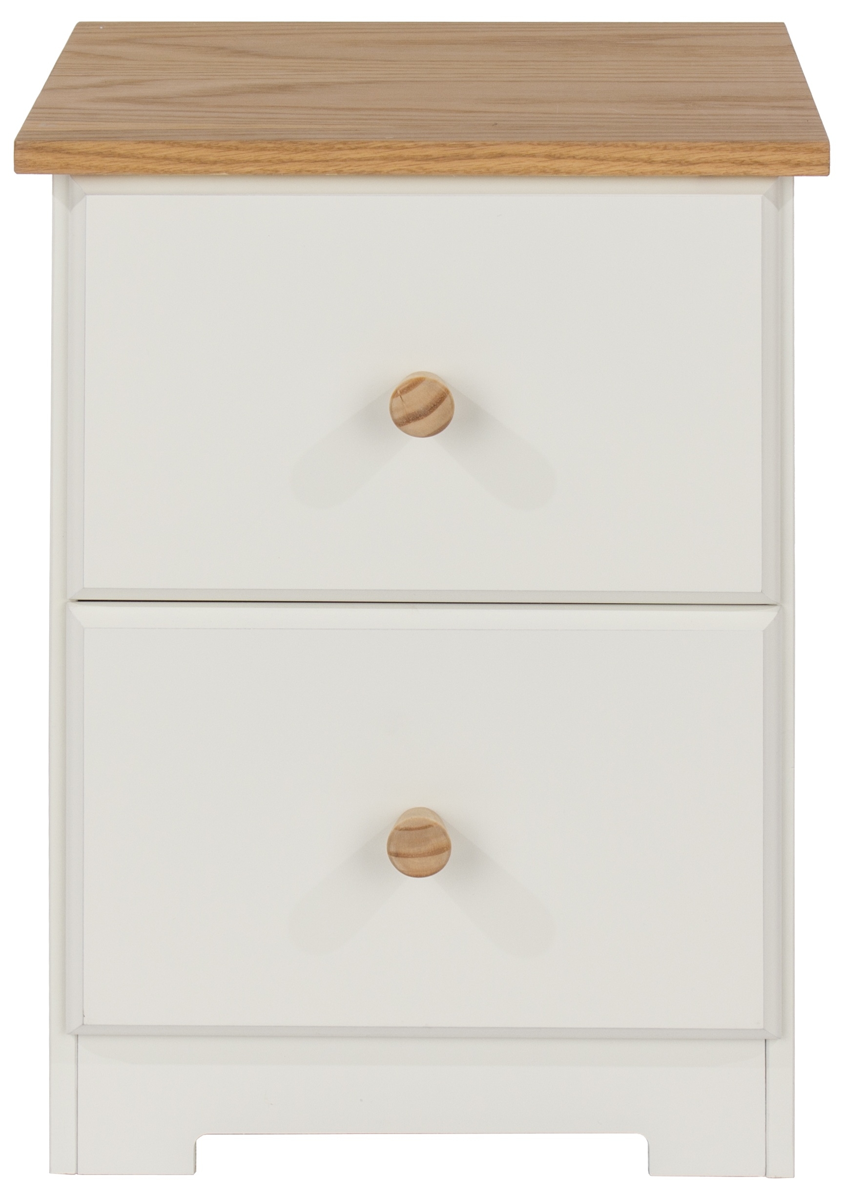Colorado Bedside Cabinet - 2 Drawer Petite - White