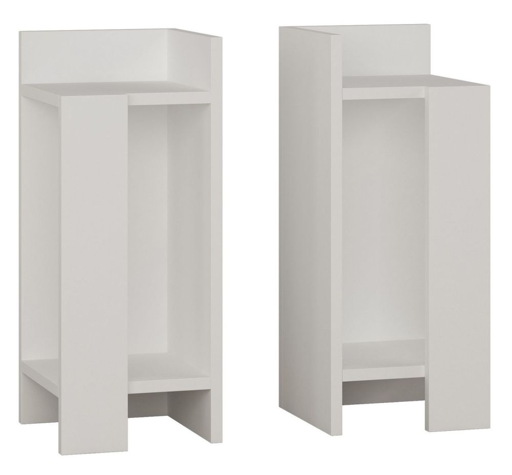 Clearance - Bolivia Bedside Cabinet - Set of 2 - White